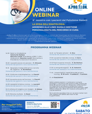 WEBINAR – La Sfida dell’Ematologia | 14 dic 2024